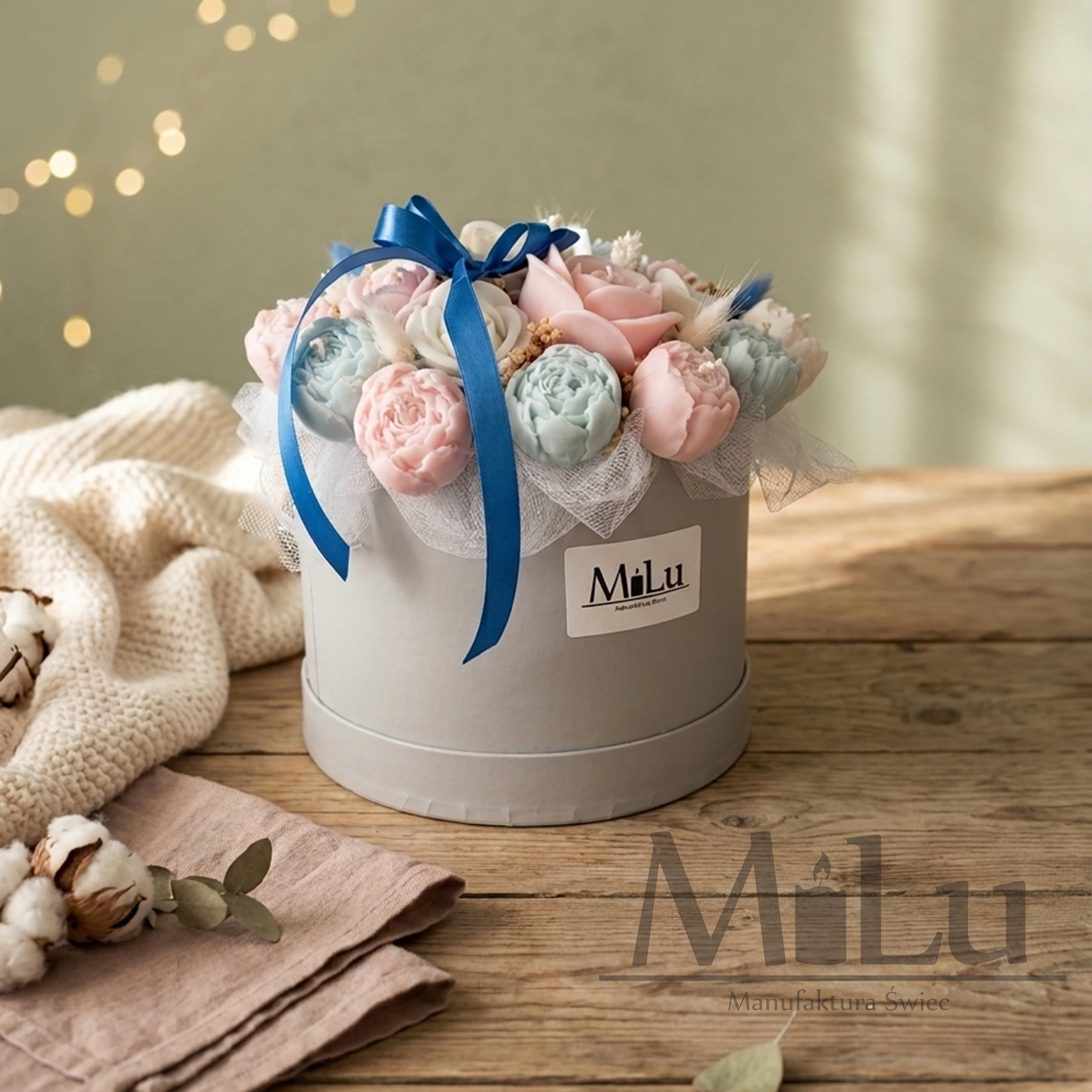 Pastelowa Harmonia Błękitu i Różu XL