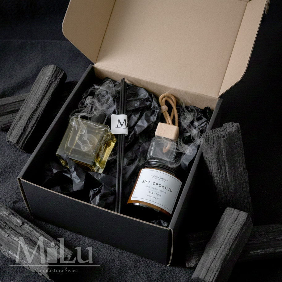 Zestaw Prezentowy "Męski Rytuał" – Dyfuzory i Świeca Sojowa